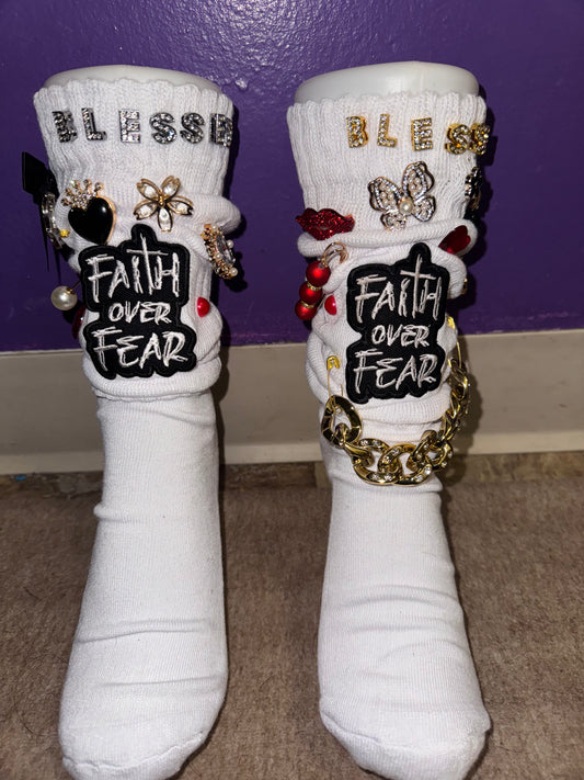 Faith Over Slouch Junk Socks