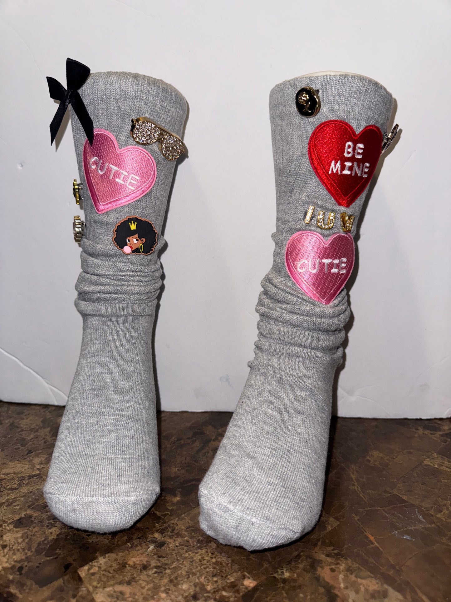 Valentine’s Day Faith Over Fear Trauma Compression Socks
