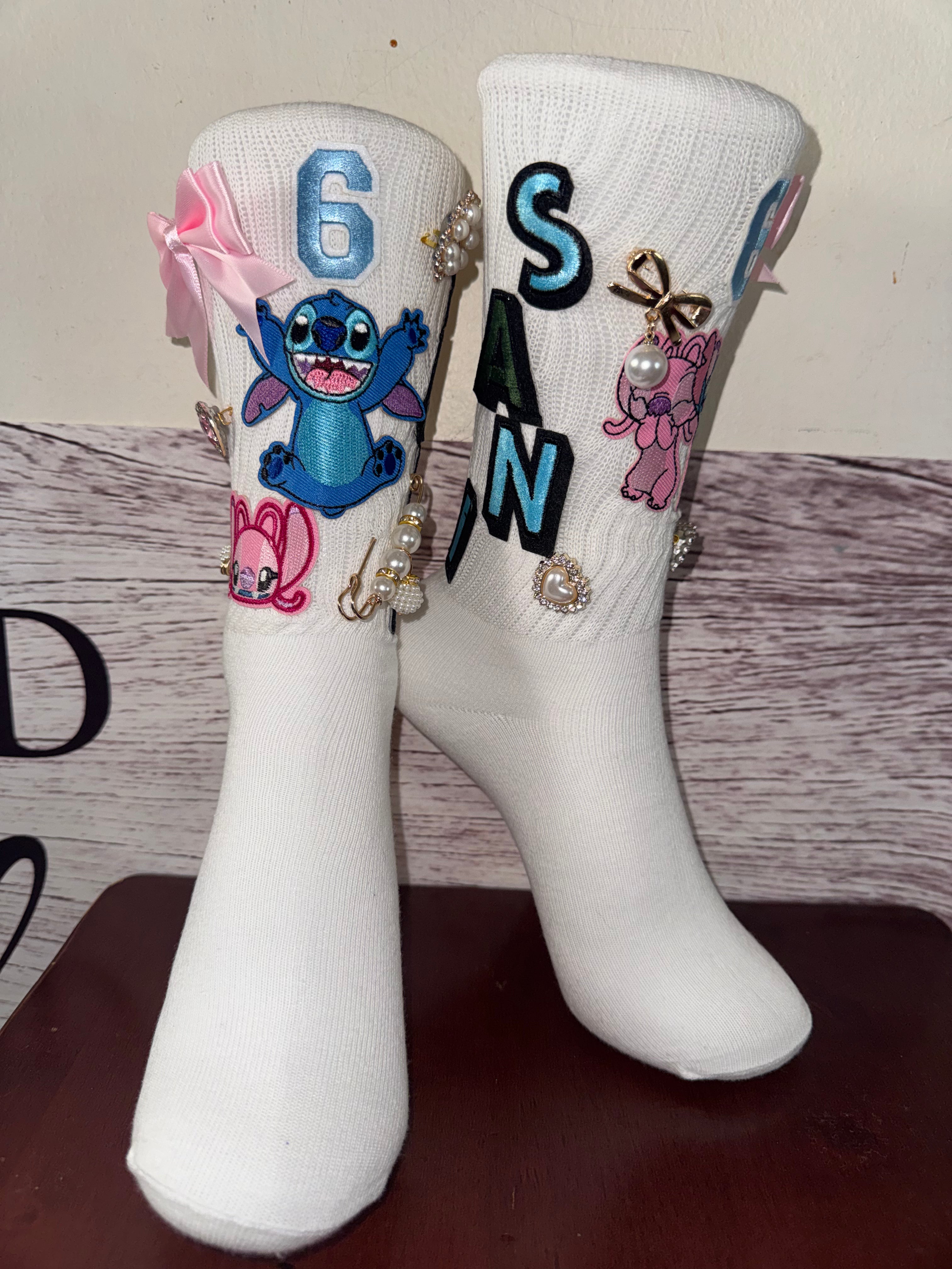 Kids custom Character Crew Junk socks